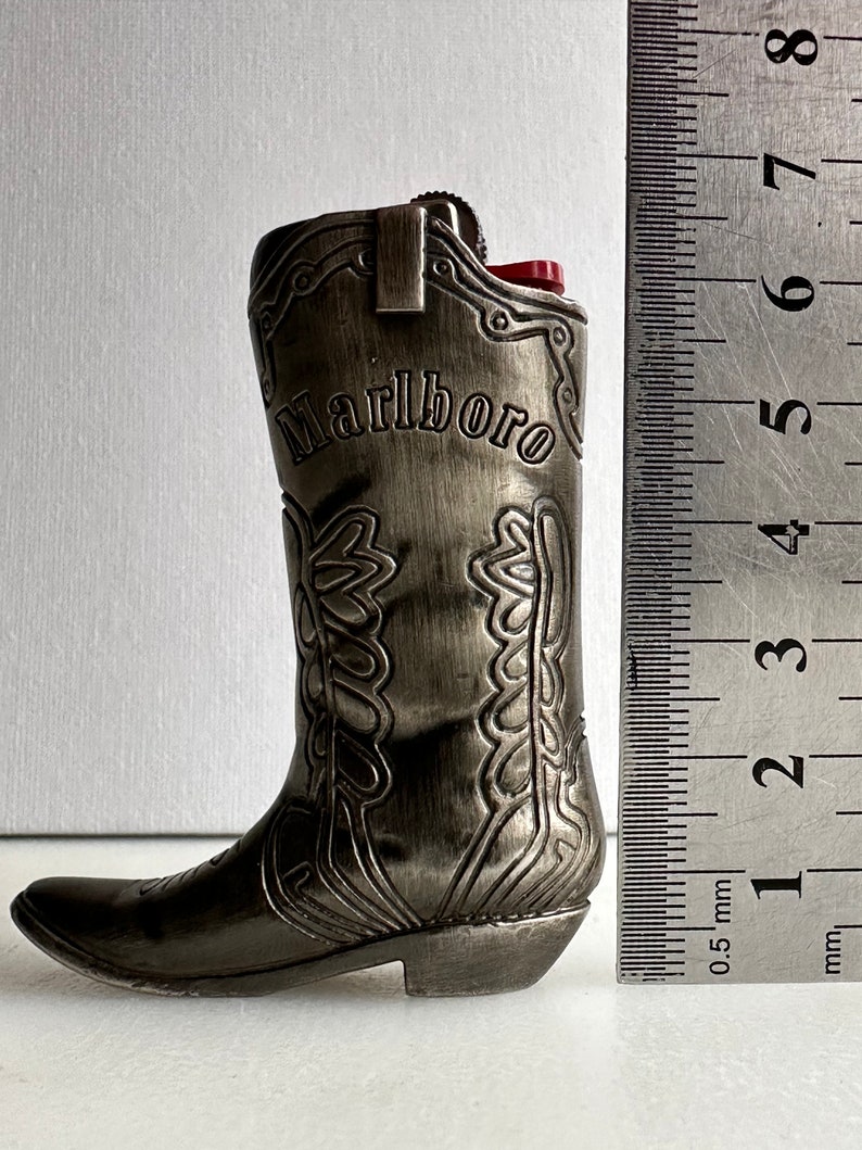 Vintage Mini Marlboro Cowboy Boot Lighter Case Etsy UK