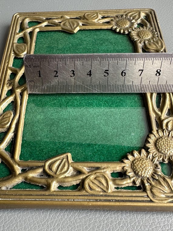 Mini Cornice Portafoto Vintage YULINK In Bronzo Anticato - Stile Floreale Vittoriano, Misura 2,5x3,5 Pollici (6,3x8,9 Cm Foto) - Per Tavolo O Parete