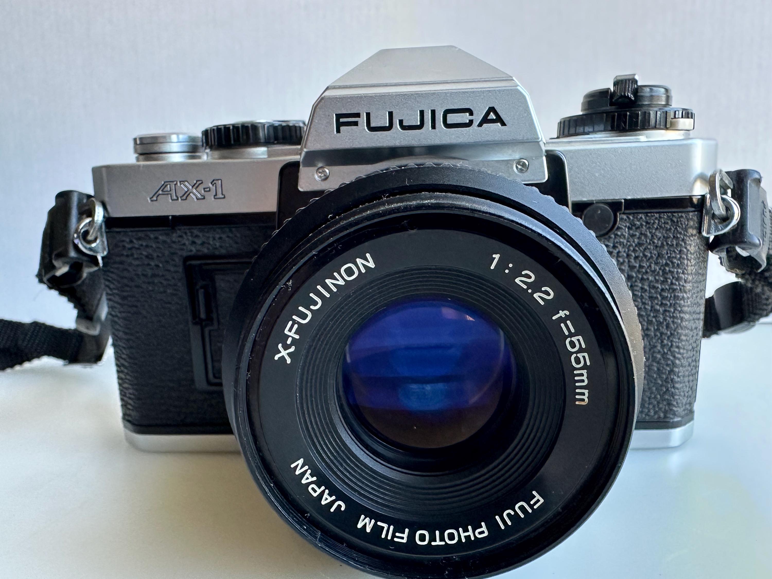 フィルム一眼レフカメラ Fujica AX-1 レンズ X-Fujinon 1:2.2 f=55 mm