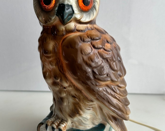 Vintage Table Lamp Night Light Owl - Etsy