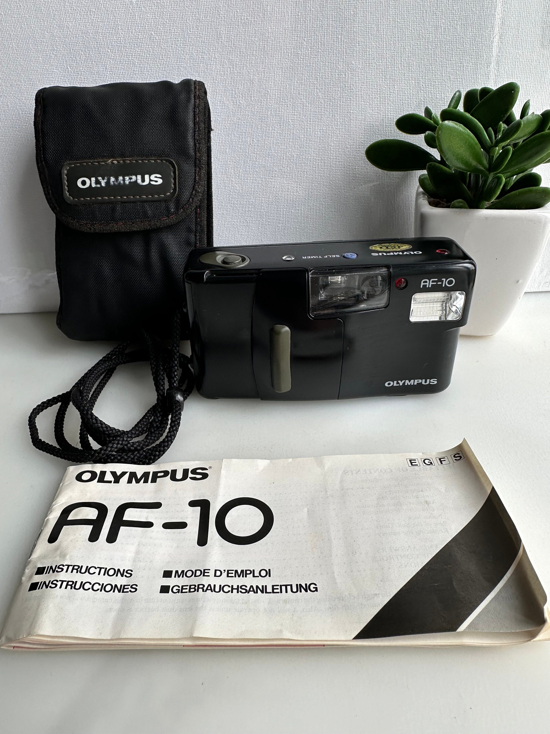 Appareil Photo Olympus AF-10 35mm - Compact Argentique, Flash, Testé Et Fonctionne