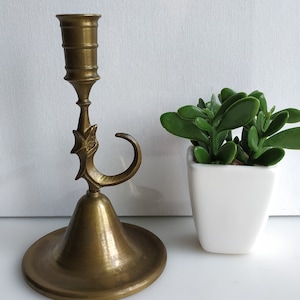 Vintage bronze candlestick Fish