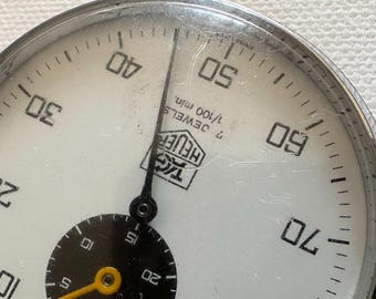 Vintage Heuer Trackstar Stopwatch With Manual Winding, 7 Stones