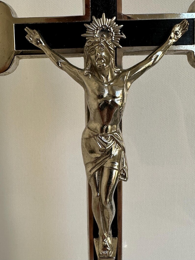 Antique Table Cross, Altar Cross, Standing Cross on a Stand Jesus INRI ...