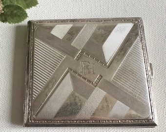 Vintage silver-plated Alpacca cigarette case