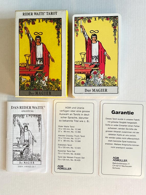 Rider Waite Tarot Magician 78 Card and Instruction Booklet - Etsy Rider Waite Tarot Magician 78 Card and Instruction Booklet - Etsy
