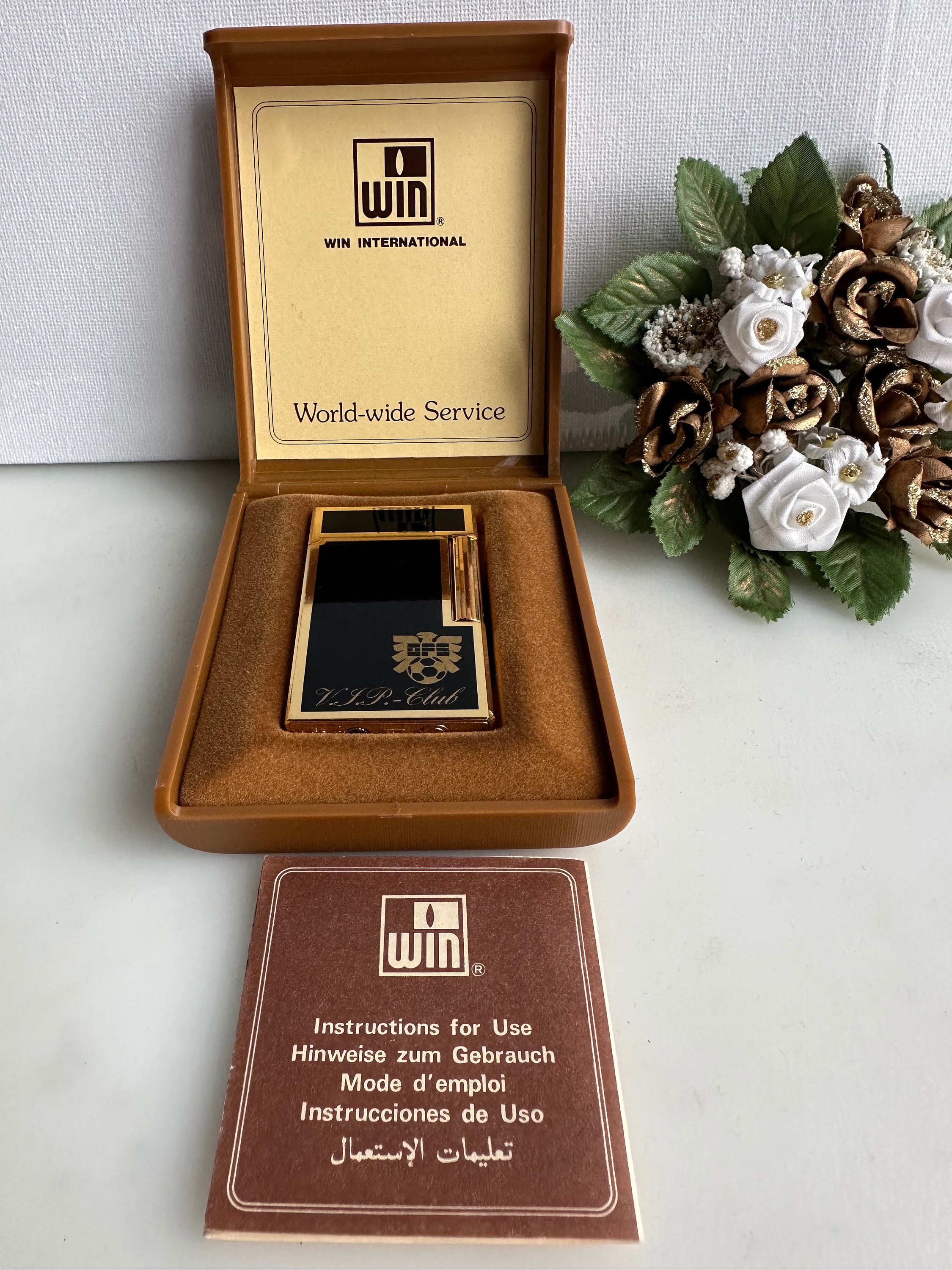 Collectible Vintage Gas Lighter WIN International 3200 Made in
