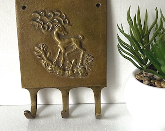 ヴィンテージ 70 年代 壁掛け 鹿 真鍮 #1856 - Etsy 日本