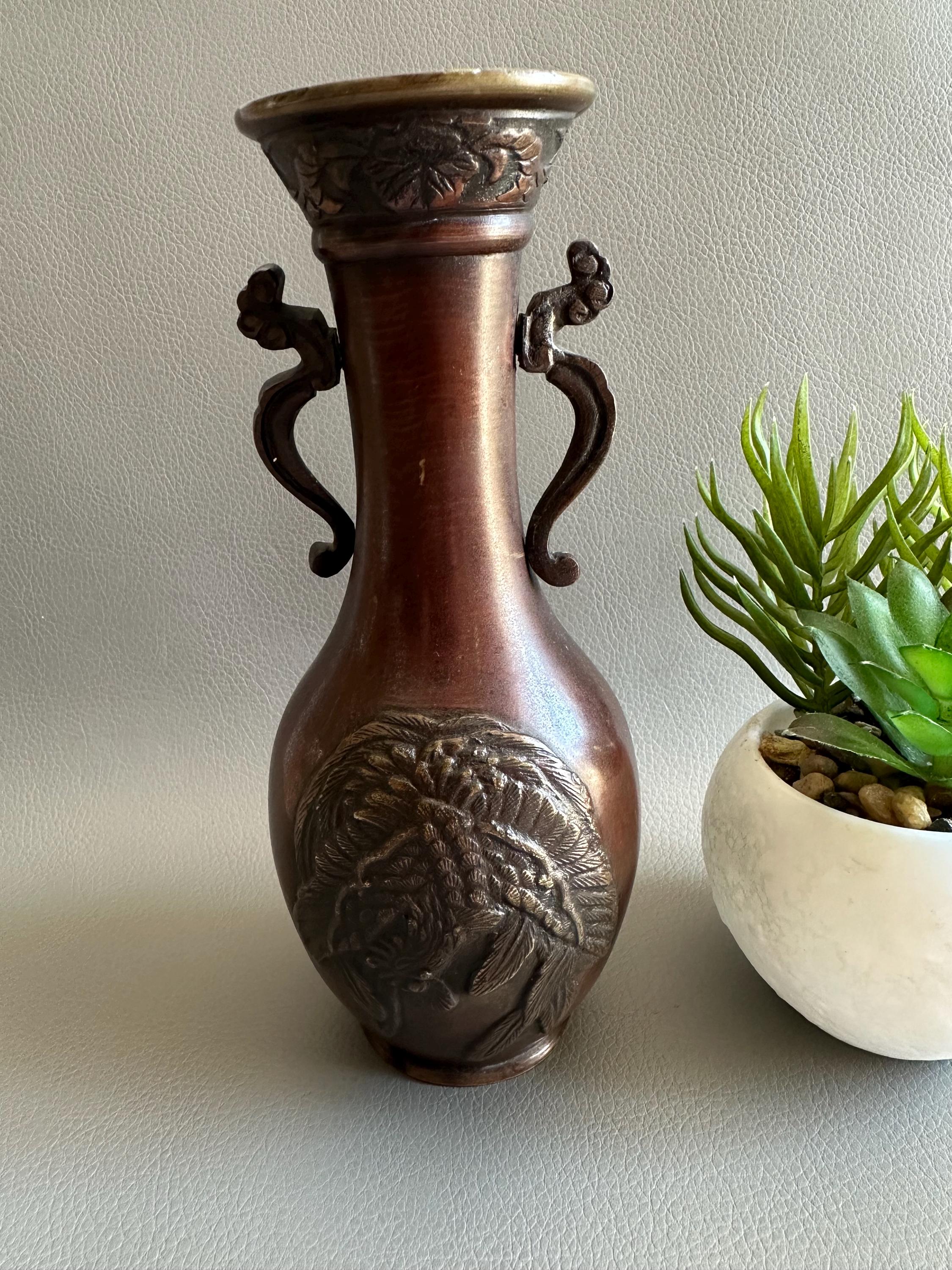 明治時代の日本の青銅花瓶 - Etsy 日本