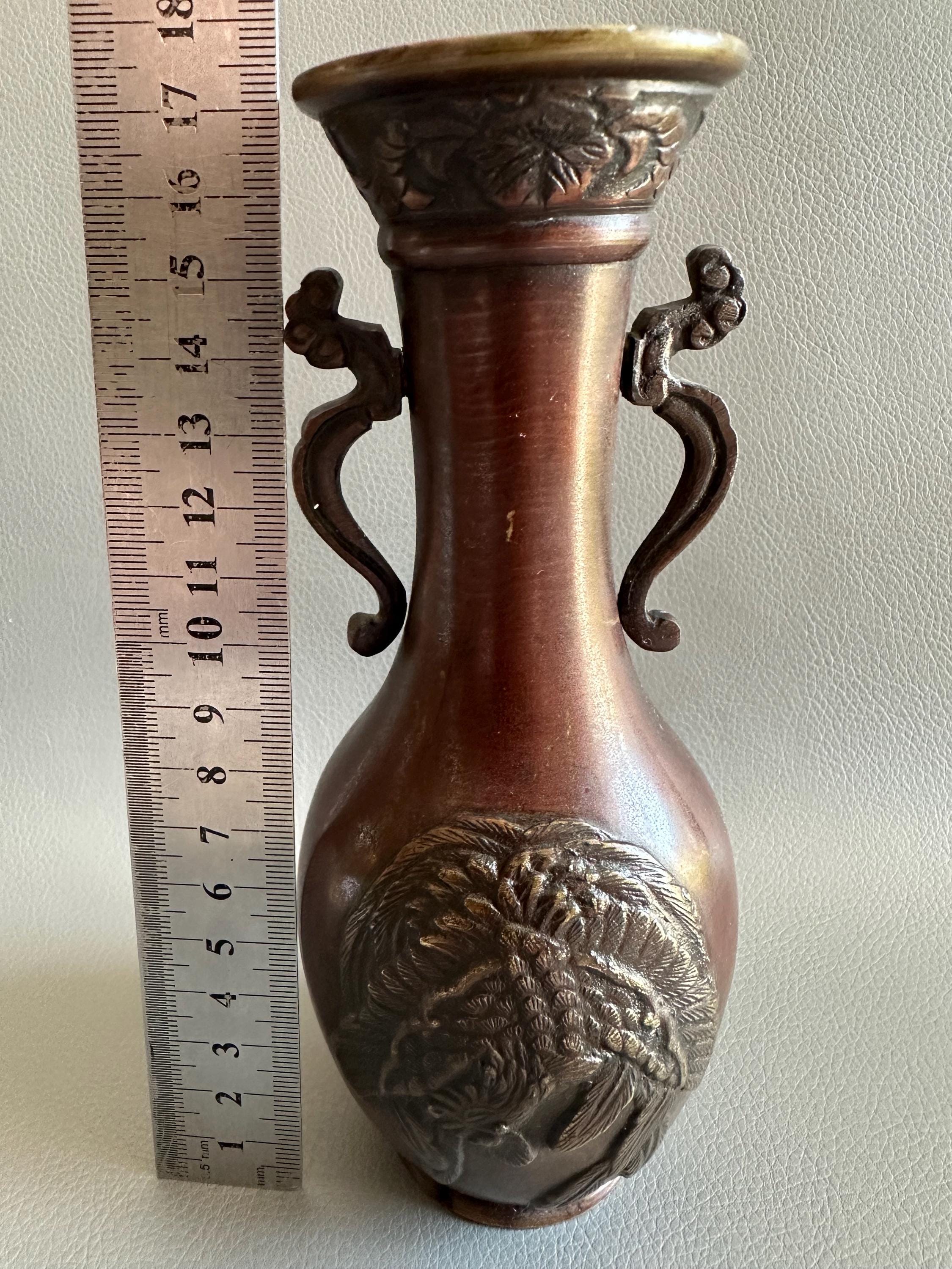 明治時代の日本の青銅花瓶 - Etsy 日本