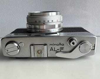 ビンテージレンジファインダーカメラ ミノルタ AL-F、レンズ ミノルタ