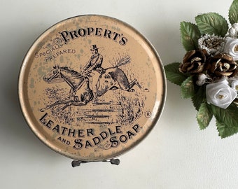 Vintage Propert's Leather and Saddle Soap Tin