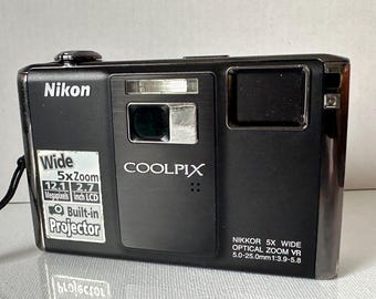 Nikon Coolpix S1000pj 12.1 MP Digital Camera Projector - Etsy