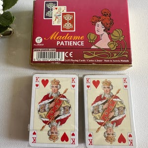 Solitaire speelkaarten Madame Piatnik Oostenrijk 2 x 55 kaarten