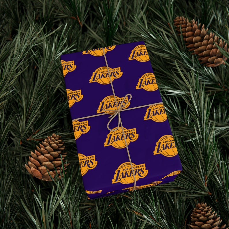 NBA Los Angeles Lakers Christmas Wrapping Paper Purple and Etsy