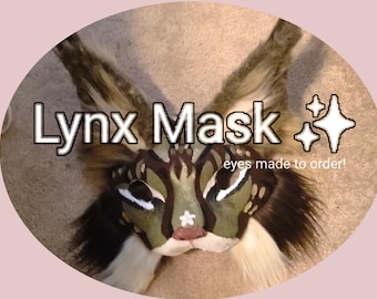 Lynx Therian Mask | lined & bendable ears | eyes made to order