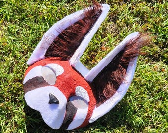 Red Panda Mask, Lined, High Vision, Comfortable Wear, Roleplay Costume
