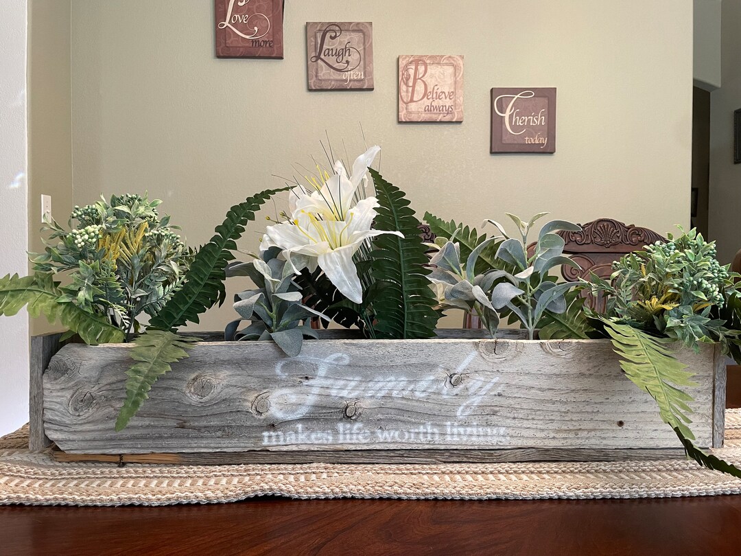 Custom Wood Decor With Foliage Etsy