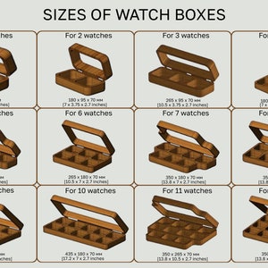 Men's watch box, wooden watch case, personalized organizer, watch holder, multiple watch box, engraved watch case, gift for men, watch case image 7