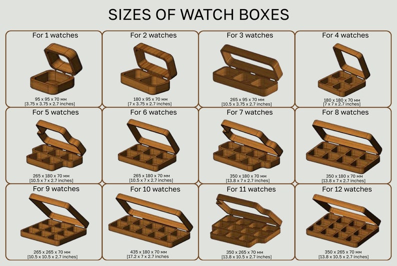 Men's watch box, wooden watch case, personalized organizer, watch holder, multiple watch box, engraved watch case, gift for men, watch case image 7