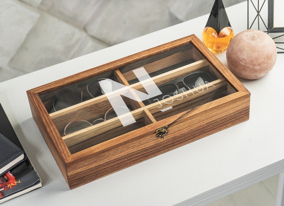 Premium Wooden Sunglasses Box Elegant Eyewear Storage Case Handcrafted Glasses Organizer Display Box for Sunglasses Unique Gift Etsy