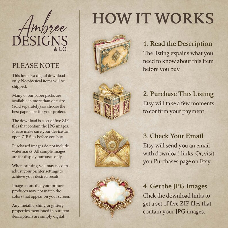 Recency Style Paper A4-size Regency Style Paper, Jane Austen Inspired, Elegant Romance ...