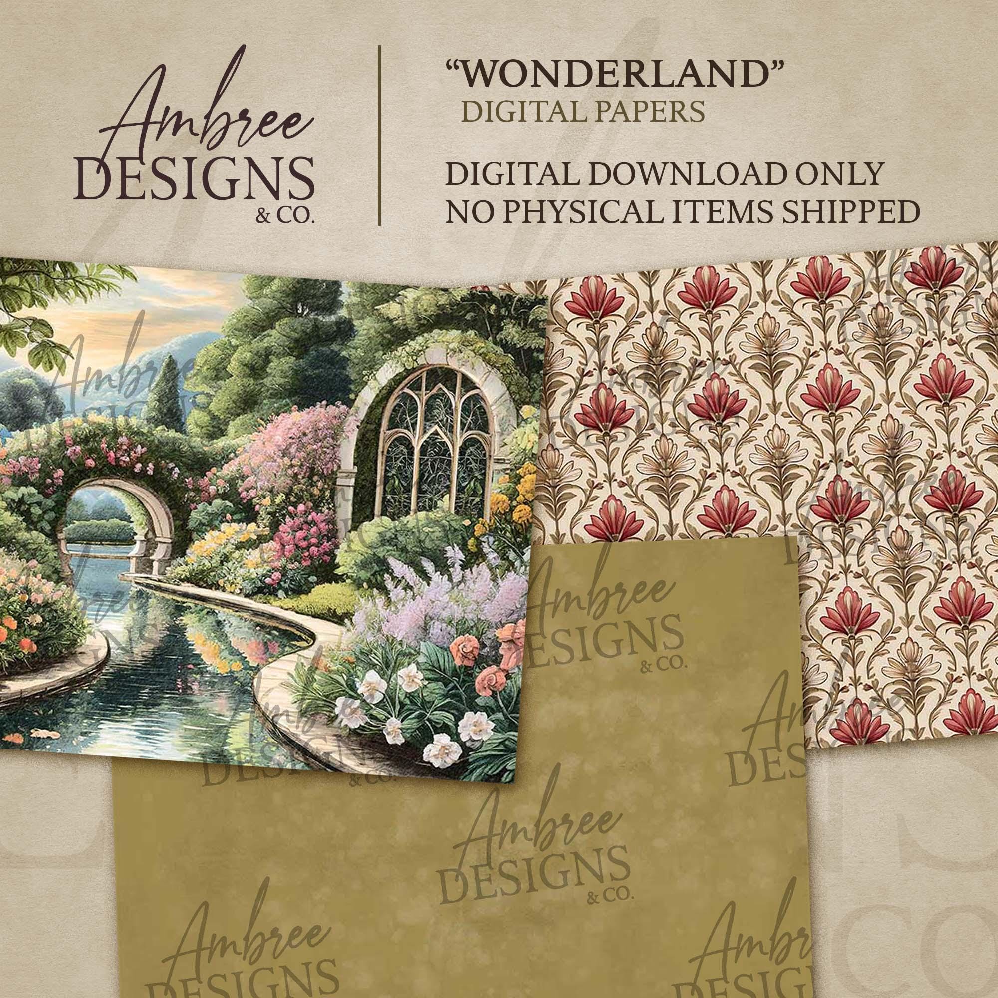 A4-size Whimsical Paper, Tea Party Pages, Mixed Pattern Sheets ...