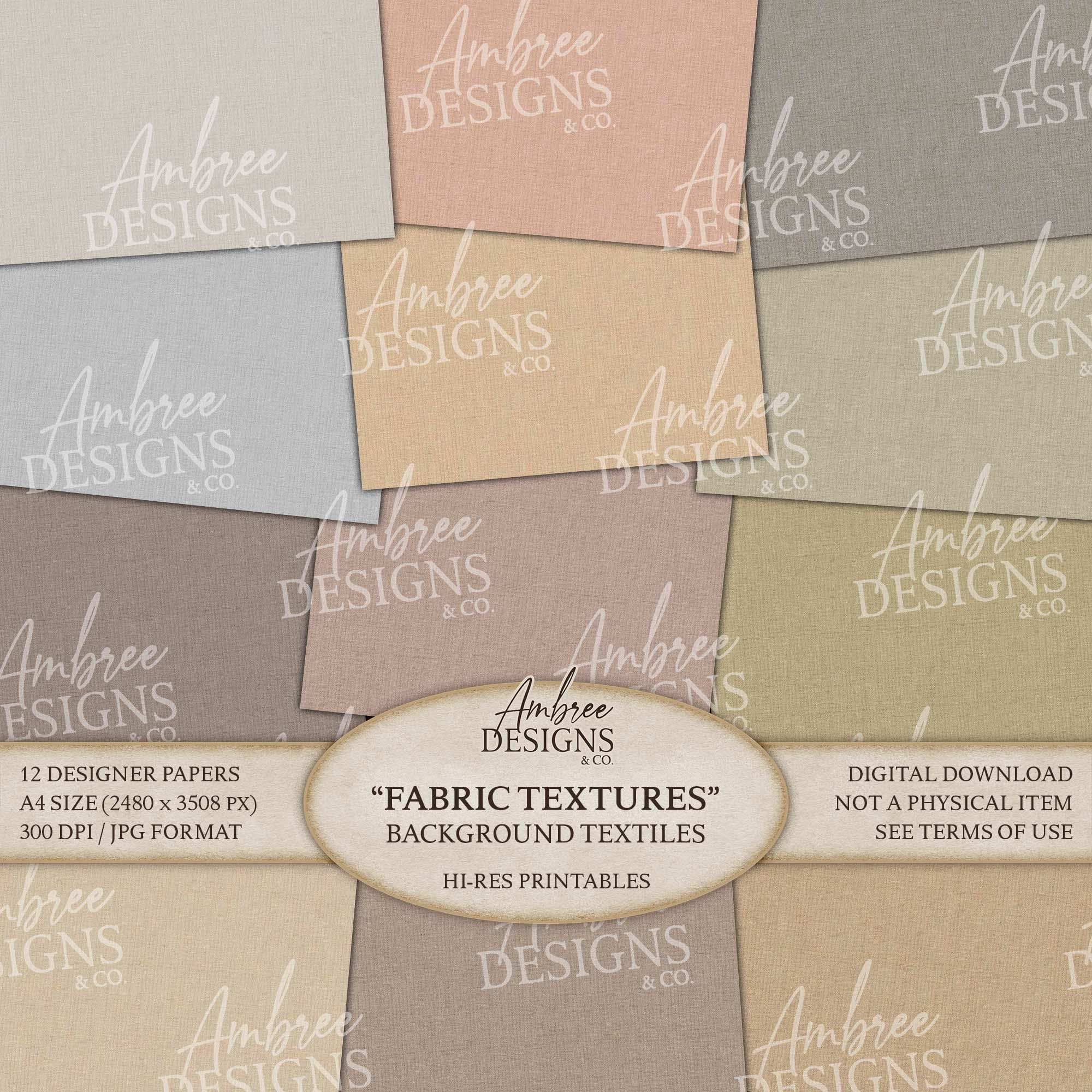 A4-size Fabric Textures Paper, Background Patterns, Classic Textile ...