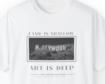 Fame is Shallow Art is Deep ComfortColors® T-shirt, Artist T-Shirt, Artist Gift, Actor Gift, tech week gifts, theatre shirt, Film Lover
