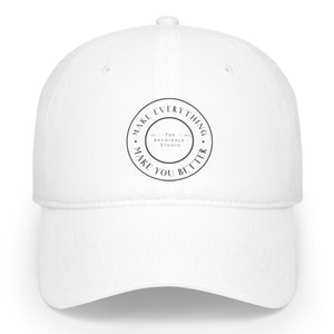 Make Everything Make You Better Circle Logo Baseball Cap, Artist Cap, Artist Gift, Artist Hat, Positive Quote Hat, Positive Quote Cap