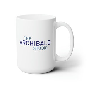 The Archibald Studio Logo Ceramic Mug, 150z | The Archibald Studio Mug, Archibald Mug, Actor Mug, Actors Studio Mug