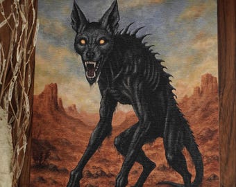 Chupacabra Fine Art Giclee Print, Thirsted, Cryptid, Creepy Creature, Unframed Wall Art