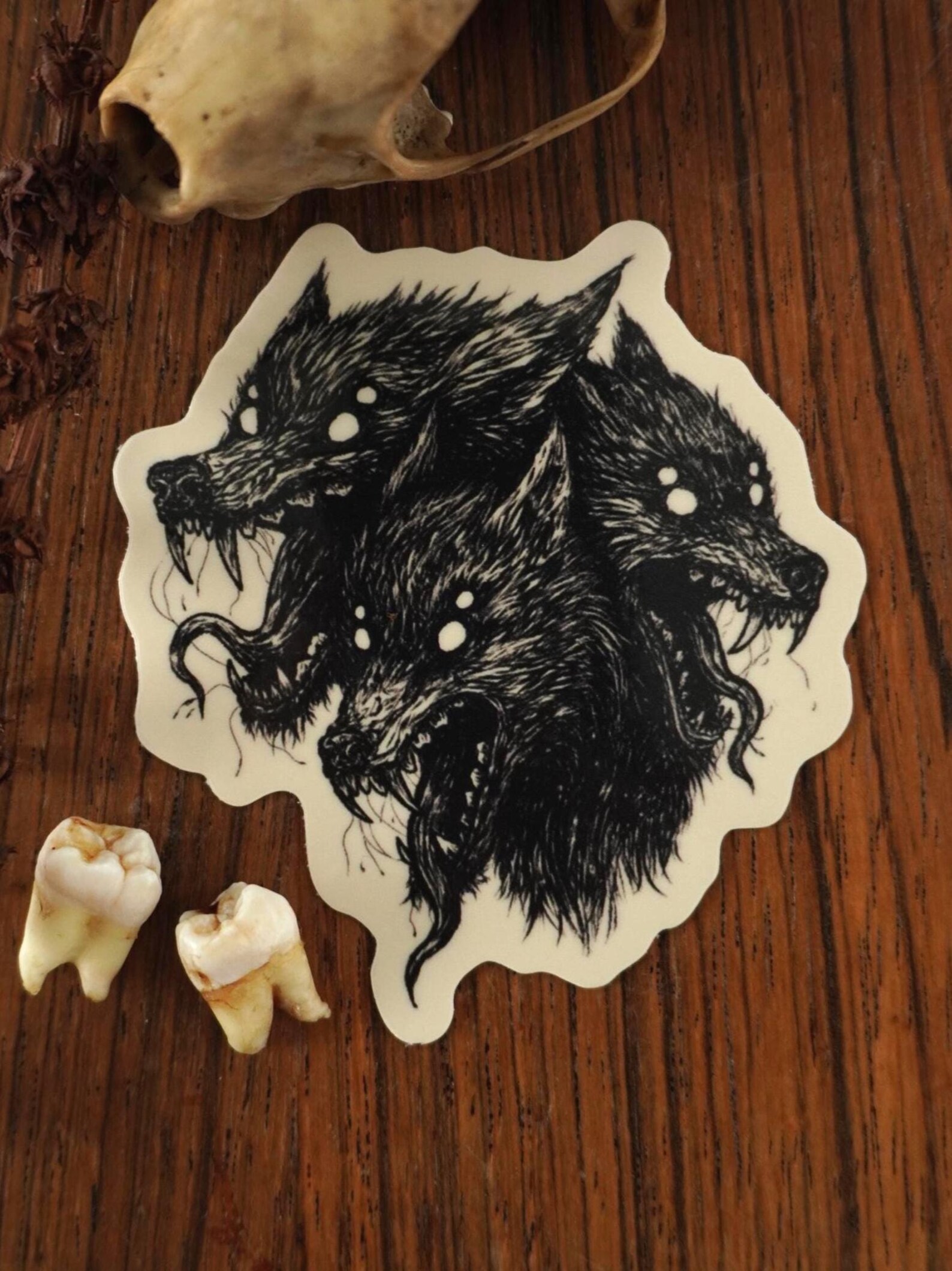 Cerberus Sticker, Waterproof Vinyl, Folklore Art - Etsy