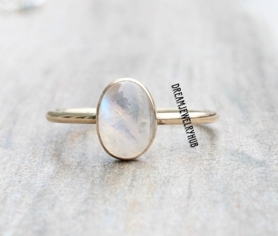 Rainbow Moonstone Ring, Oval Shaped Ring, Gemstone Rainbow Ring, Handmade Jewelry, Gift For Her, 925 Sterling Sliver, Boho Ring,