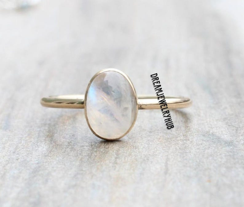 Rainbow Moonstone Ring