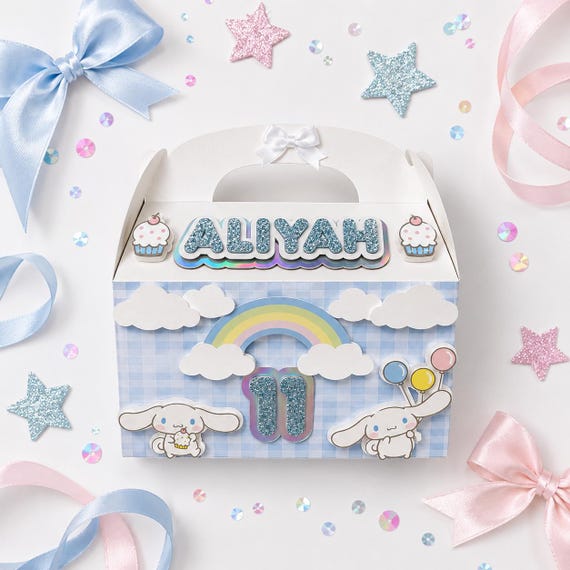 Personalized Cinnamoroll Gable Box | Sanrio Party Favor - Etsy