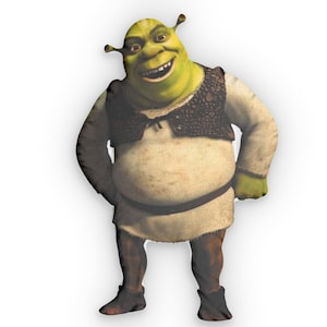 Shrek Shaped Pillow - Funny Shrek Meme Cushion for Kids and Adults, Unique Gift Idea, Custom Character Plush, Movie Fan Decor, Bedroom