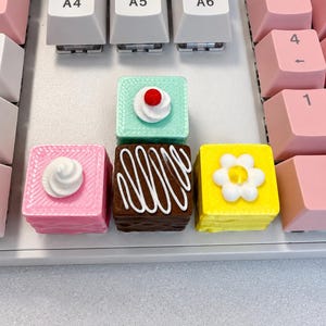 Teclas Petit Four / Teclas personalizadas Mini Cake para teclado / Individual o juego de 4