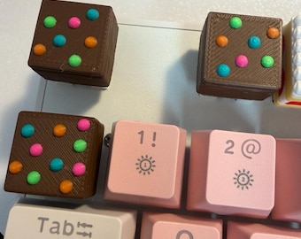 Space Brownie Keycap | Cosmic Brownie Inspired Artisan Keycap | 3D Printed Keyboard Accessory