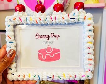 Fake Cake Photo Frame - Cherries & Sprinkles Dopamine Decor