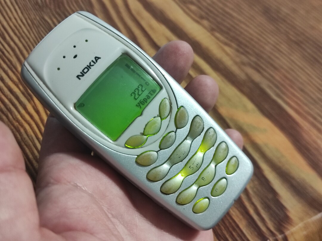 Nokia 3410 - Téléphone Portable Vintage - Bleu - Bloqué Orange