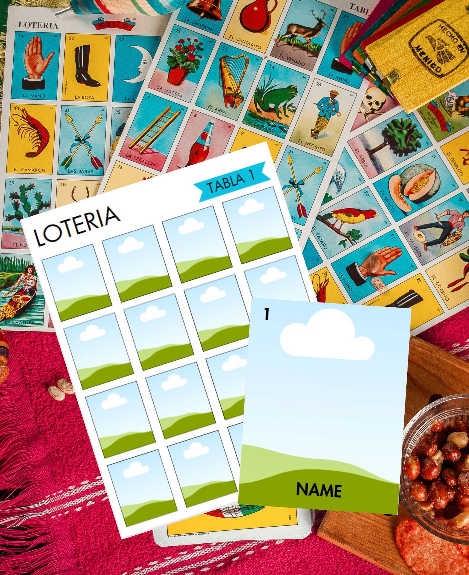 Customizable Loteria Template Etsy Customizable Loteria Template Etsy