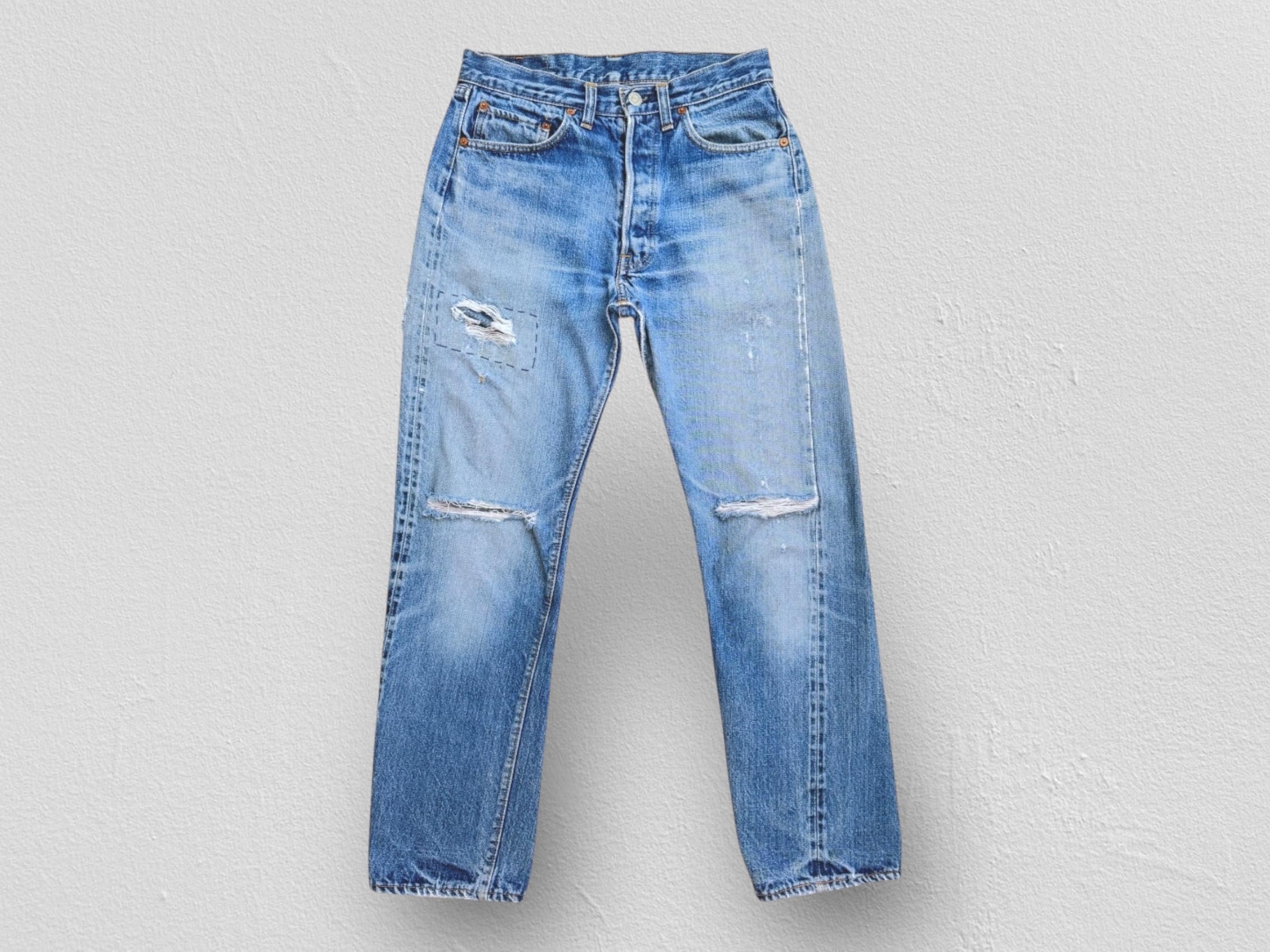 VINTAGE 1974 Levi's 501 Redline Selvedge Red Tab Denim Jeans