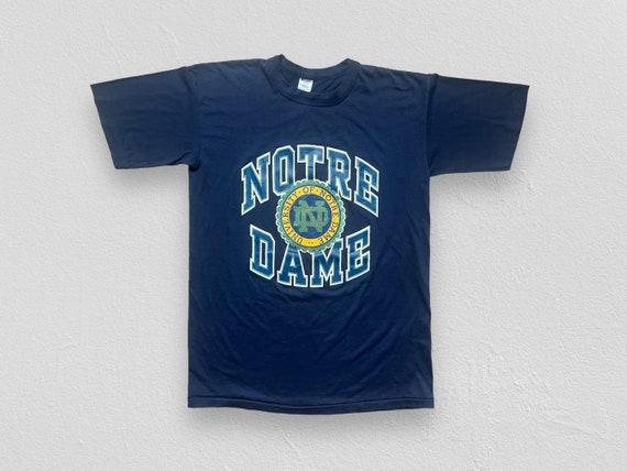Football Jersey Notre Dame Yellow Champion Shirt Vintage 80s