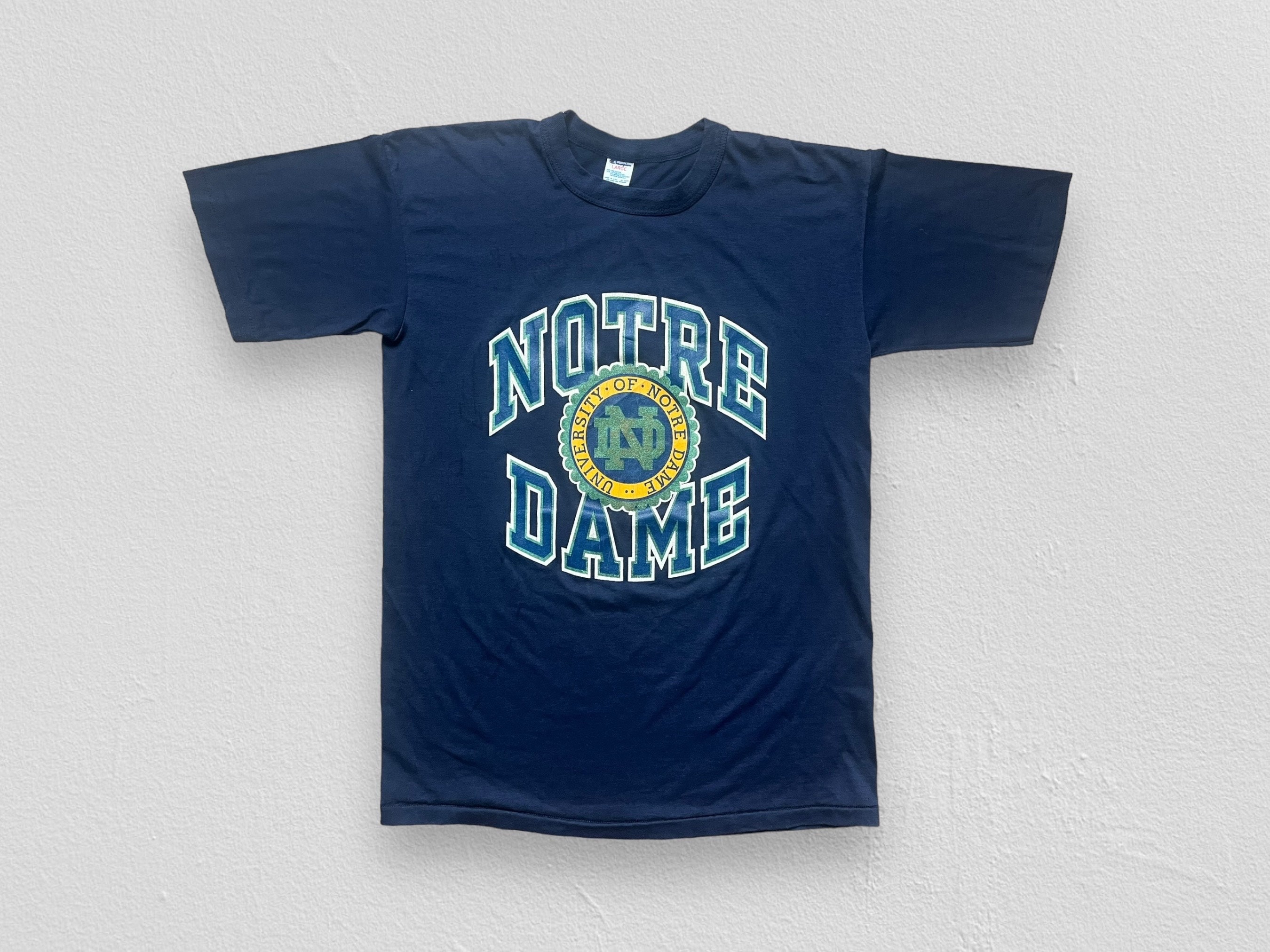 VINTAGE 80s Notre Dame Champion T-shirt/tee - Made in USA - Single