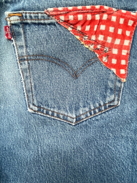 VINTAGE 80s Levi’s 501 Red Tab Denim Jeans - Cust… - image 4