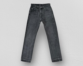 VINTAGE 90s Levi’s 505 Orange Tab Charcoal/Charcoal Denim Jeans - Non Selvedge - Made in USA