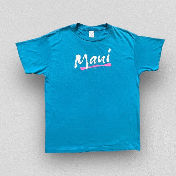 VINTAGE 80s Maui t-shirt/tee Original- Made  in USA