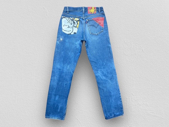 VINTAGE 80s Levi’s 501 Red Tab Denim Jeans - Cust… - image 2