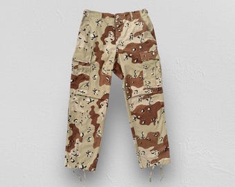 パンツ 80s US Military Cargo Pants Desert Vintage Woodland Camo Pants 80s Military Cargo Army Combat Ripstop